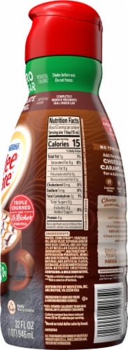 Coffee mate Zero Sugar Chocolate Caramel Liquid Coffee Creamer Perspective: back