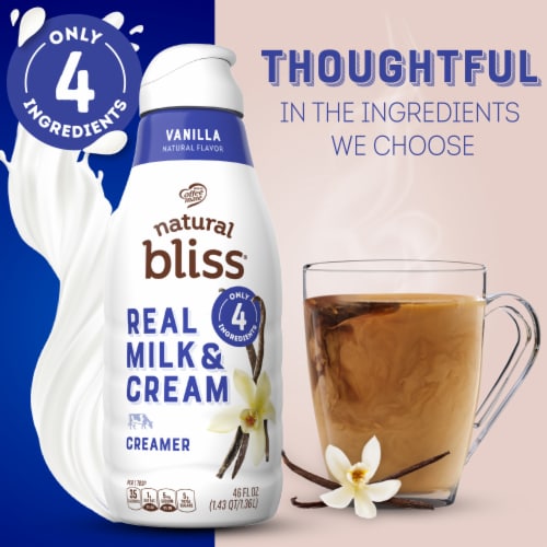 Coffee mate Natural Bliss Vanilla All Natural Liquid Coffee Creamer Perspective: back