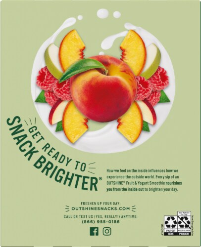 Outshine® Peach Raspberry Fruit & Yogurt Smoothies Perspective: back