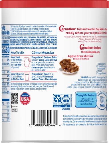 Nestle Carnation Instant Non-Fat Dry Milk Perspective: back