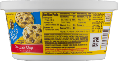 Nestle® Toll House® Chocolate Chip Cookie Dough Perspective: back