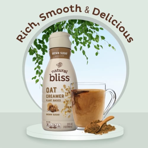 Coffee mate Natural Bliss Plant Based Brown Sugar Flavored Oat Creamer Liquid Perspective: back