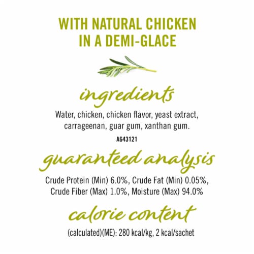 Purina Fancy Feast Savory Puree Naturals Cat Treats with Natural Chicken in Demi-Glace Perspective: back
