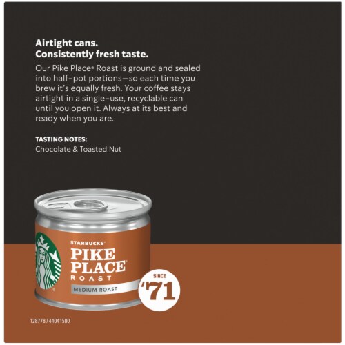 Starbucks® Fresh Brew Pike Place Medium Roast Ground Coffee Perspective: back