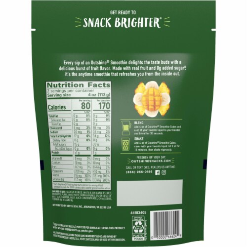 Outshine® Tropical Smoothie Cubes Perspective: back
