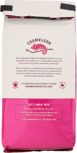 Chameleon Dark & Handsome Organic Dark Roast Ground Coffee Perspective: back