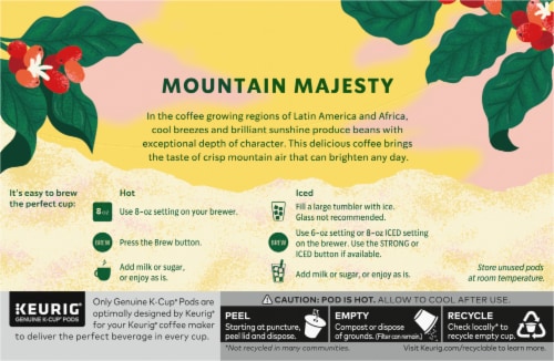 Starbucks® Mountain Blend Ground Coffee K-Cup Pods Perspective: back
