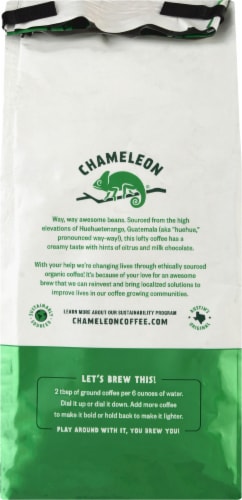 Chameleon Guatemala Organic Medium Roast Ground Coffee Perspective: back
