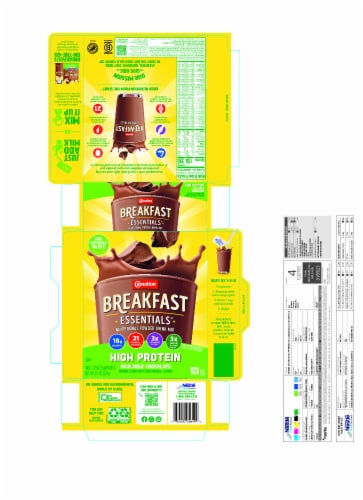 Carnation Breakfast Essentials® High Protein Rich Milk Chocolate Nutritional Drink Mix Packets Perspective: back