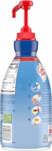 Nestle® Coffee-mate® French Vanilla Liquid Concentrated Coffee Creamer Pump Bottle Perspective: back