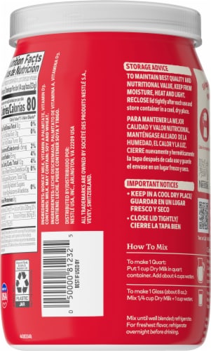 Carnation® Instant Non Fat Dry Milk Perspective: back