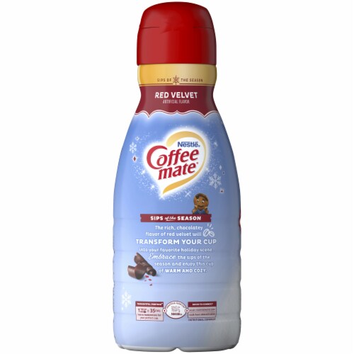 Coffee-mate Red Velvet Cake Liquid Coffee Creamer Perspective: back