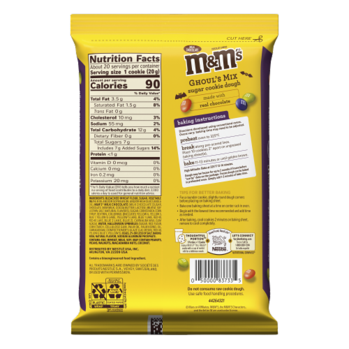 Nestle® Toll House® M&M'S® Ghoul's Mix Halloween Sugar Cookie Dough Perspective: back