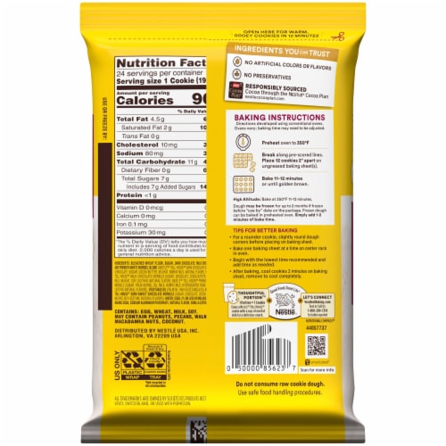 Nestle® Toll House® Triple Chip Cookie Dough Perspective: back