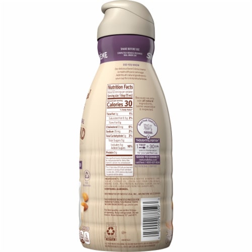 Coffee mate Natural Bliss Almond Sweet Creme Almond Milk Liquid Coffee Creamer Perspective: back