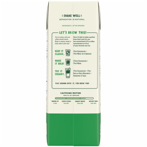 Chameleon Black Organic Cold Brew Coffee Concentrate Perspective: back