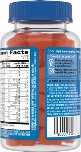 Gerber® Grow Mighty® Complete Kids Multivitamin Gummies Perspective: back
