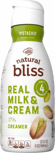 Nestle® Coffee Mate® Natural Bliss® Pistachio Liquid Coffee Creamer Bottle Perspective: back