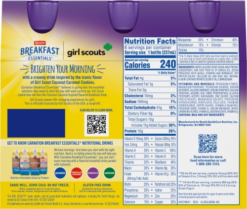 Carnation Breakfast Essentials® Girl Scouts Coconut Caramel Perspective: back