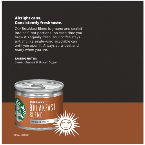 Starbucks® Fresh Brew Breakfast Blend Medium Roast Ground Coffee Perspective: back