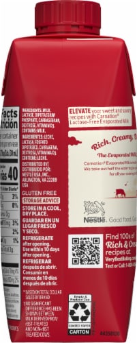 Nestle® Carnation® Lactose-Free Evaporated Milk Perspective: back