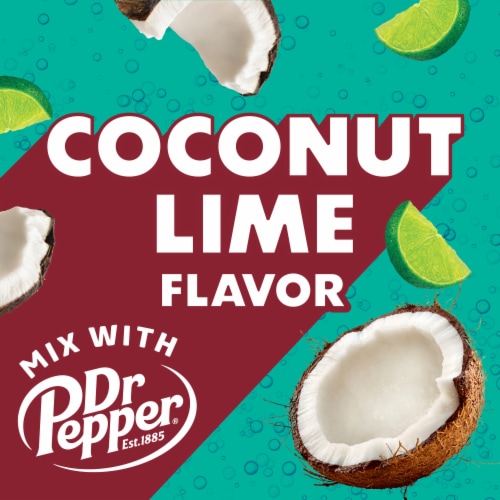 Coffee mate Dirty Soda Creamer Coconut Lime Flavored Liquid Creamer Mix with Dr Pepper Perspective: back