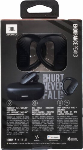 JBL® Sports Endurance Peak 3 Waterproof Bluetooth Headphones - Black Perspective: back