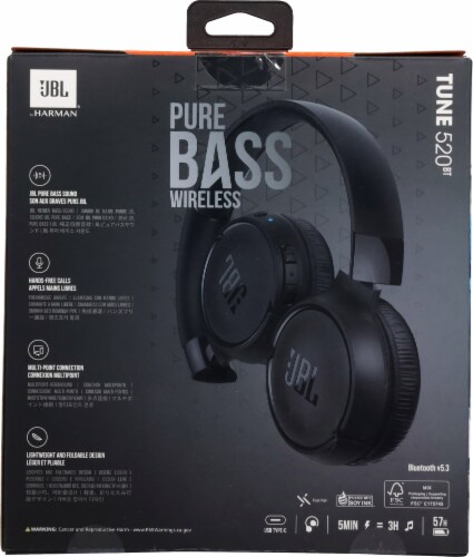 JBL Wireless Bluetooth Headphones - Black Perspective: back
