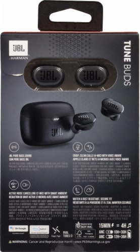 JBL Tune Wireless Earbuds - Black Perspective: back