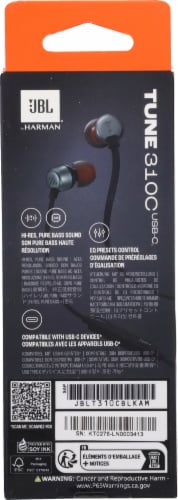 JBL Harman Tune 310C USB-C Headphones - Black Perspective: back