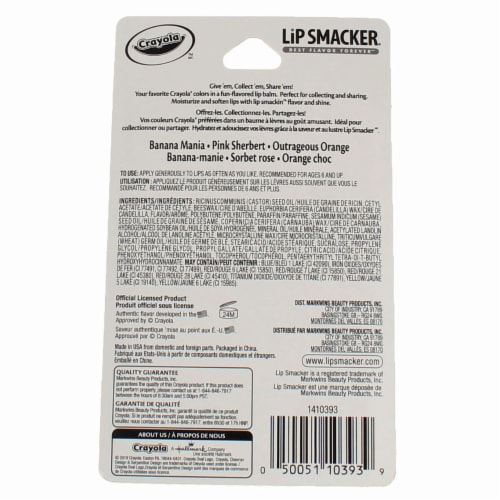 Lip Smacker® Crayola™ Lip Balm Trio Perspective: back
