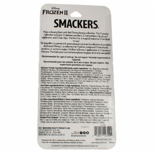Smackers® Frozen 2 Beauty Collection Kit Perspective: back