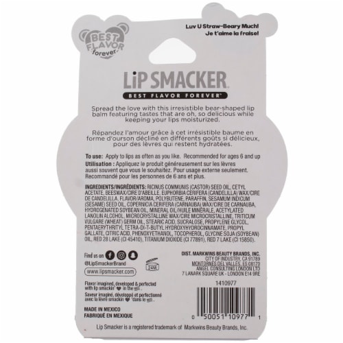 Lip Smacker® Straw-Beary Bear Shaped Lip Balm, 0.23 oz - Fry's Food Stores