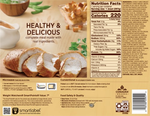 Healthy Choice Classics Golden Roasted Turkey Breast Frozen Meal Perspective: back