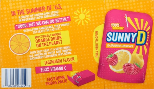 SUNNYD® Raspberry Lemonade Pouches Perspective: back
