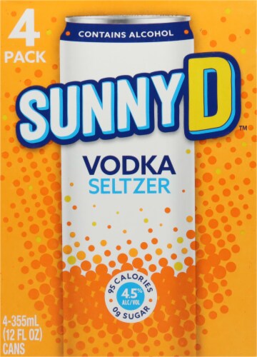 Sunny D Vodka Hard Seltzer Perspective: back