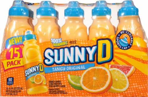 SUNNYD® Tangy Original Shelf Stable Orange Juice Drinks Perspective: back