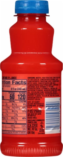 SUNNYD® Orange Strawberry Juice Drink Perspective: back