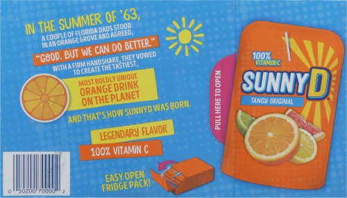 Sunny D® Tangy Original Pouches Perspective: back