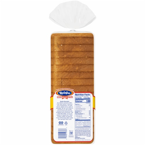 Rainbo Texas Toast White Bread Perspective: back