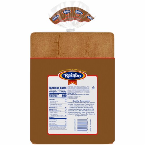 Rainbo Whole Wheat Dinner Rolls Perspective: back
