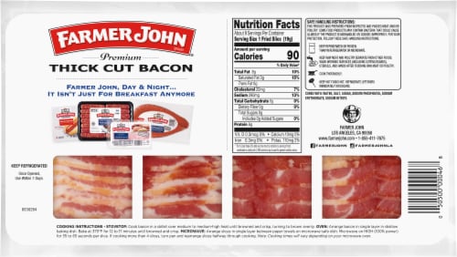 Farmer John Premium Thick Cut Bacon Perspective: back