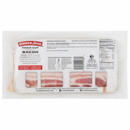 Farmer John® Premium Thick Cut Hardwood Smoked Bacon Perspective: back