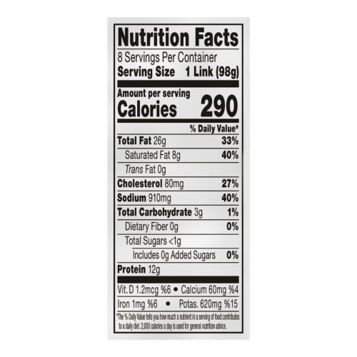 Farmer John Hot Louisiana Brand Smoked Pork Sausage Links 8 ct