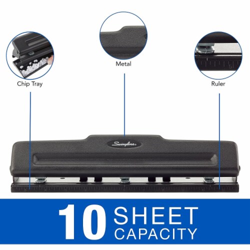 Swingline® Light Duty Desktop 3-Hole Punch Perspective: back