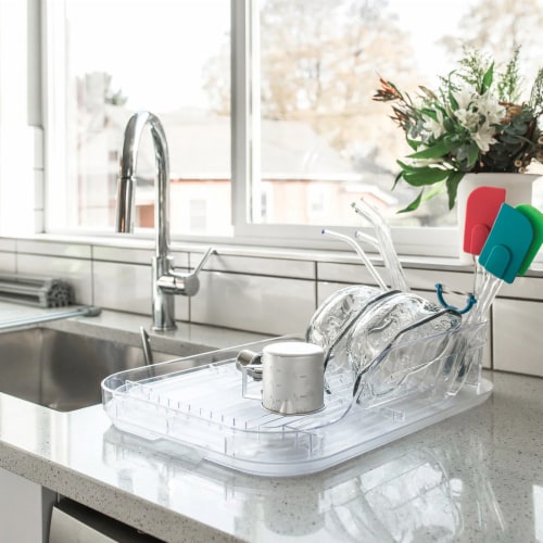 Dish Rack Set, Clear Perspective: back