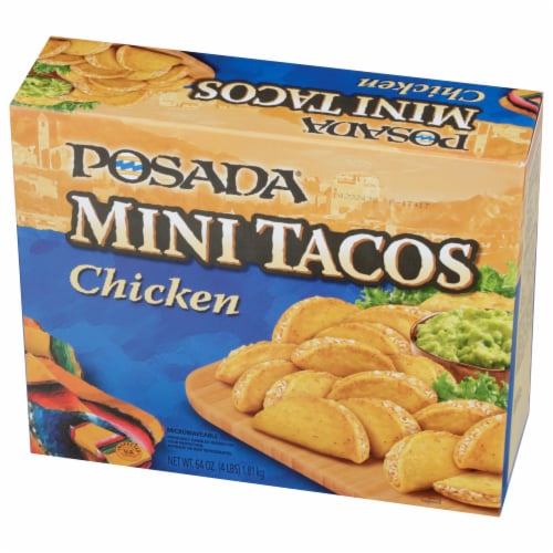 Posada® Chicken Mini Tacos Case Perspective: back