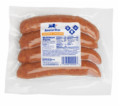Bavarian Meats Smoked Cheddar Sausage Links Perspective: back