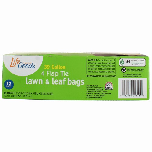 Presto Clear Lawn & Leaf Flap Top Bag, 39 Gallon, 10 Count