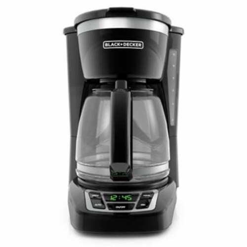 BLACK + DECKER 12-Cup Programmable Coffee Maker - Black Perspective: back